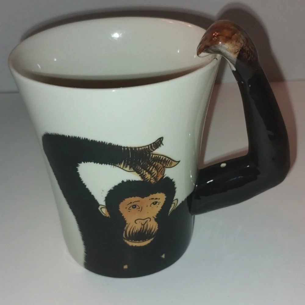 Pier One Pier 1 with Arm Handle Coffee Mug - 10 oz Chimpanzee